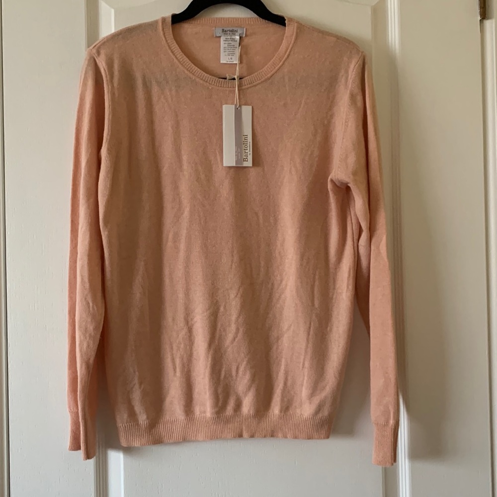 NWT Bartolini by benedetta cashmere blend peach sweater size large